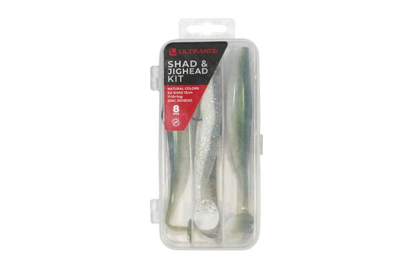 Kit Ultimate EZ-Shad & Jighead senza piombo 10cm (7 + 10 + 14g) (8pcs)