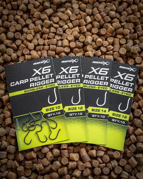Haczyki Bezzadziorowe Matrix X6 Carp Pellet Rigger (10 Sztuk)
