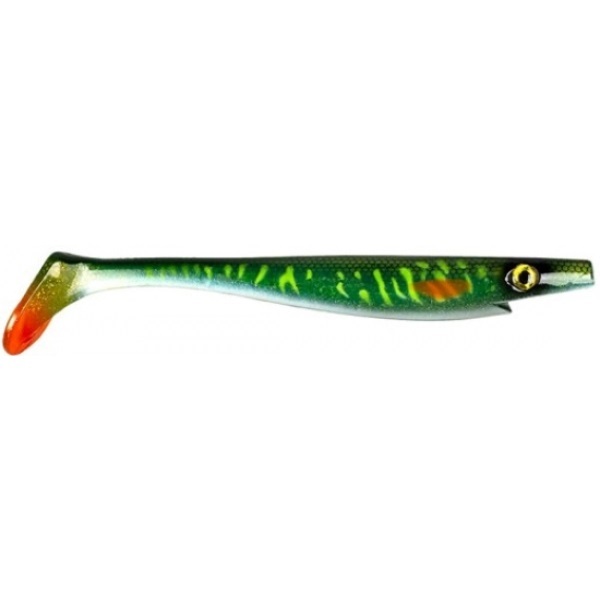 Strike Pro Pig Shad 23cm 90g - Green Motoroil Pike