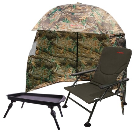 Ultimate Set Confort de Pesca con Sombrilla de 50 pulgadas