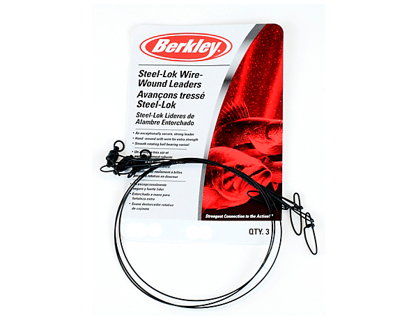 Abu Garcia Revo X Combo Set Silver - Berkley McMahon Steelon Wire-Wound Vorfächer, 3pcs