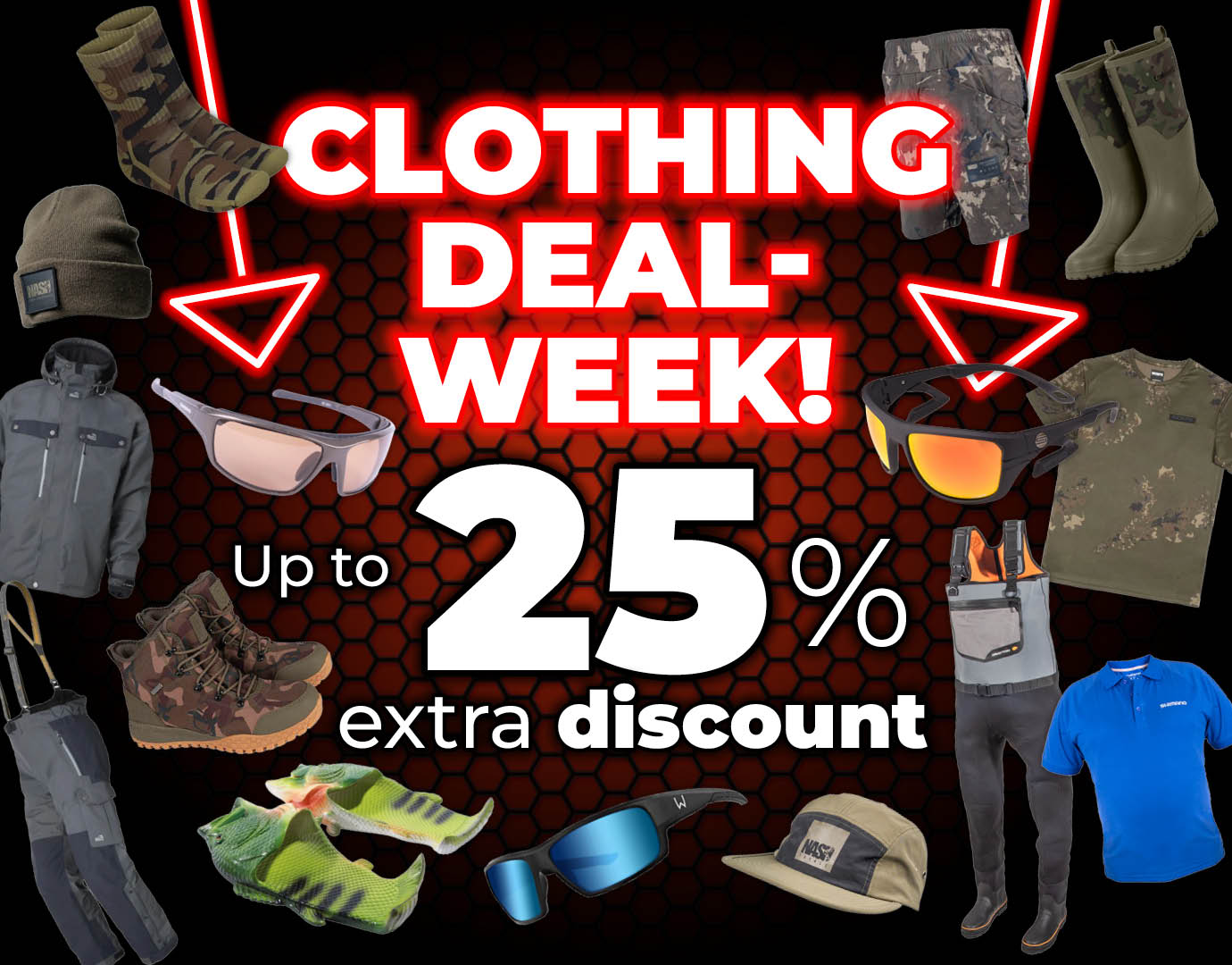 Subbanner: Tot 25% Kleding (Weekactie)
