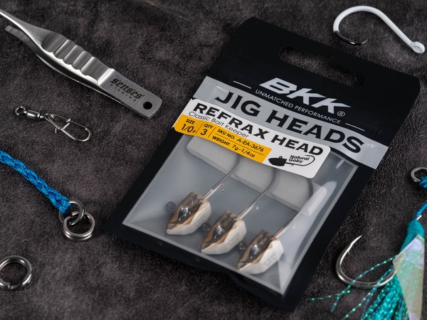 BKK Refrax Jig Natural Goby Jighead 1/0# (3 Sztuki)