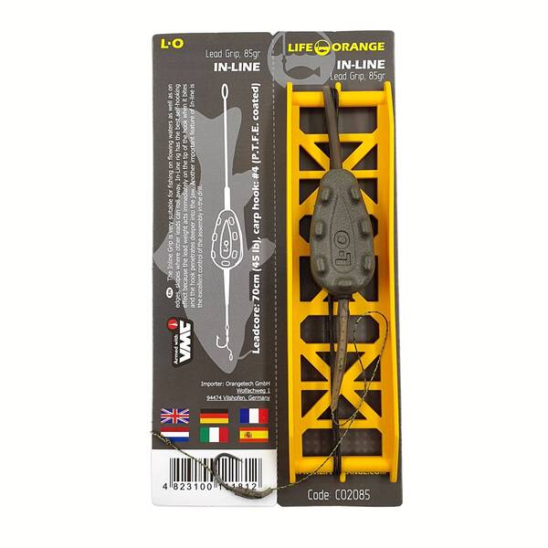 Life Orange Inline Grip Carp Rig