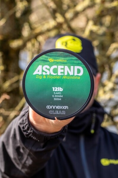 Ridgemonkey Ascend Zig & Floater Mainline Clear 12lb/0.30mm (100m)