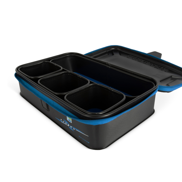 Preston Supera X EVA System Köderaufbewahrung (Incl. 3+1 Köderbehälter)