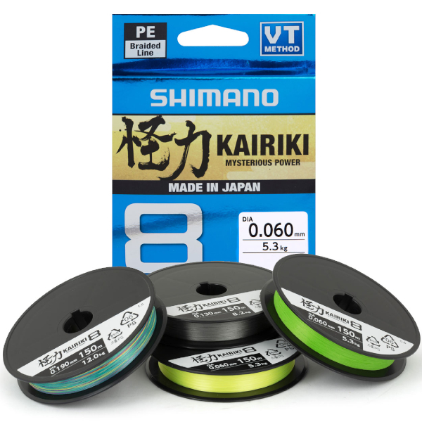 Shimano Kairiki 8 Braid 150 m, Steel Gray