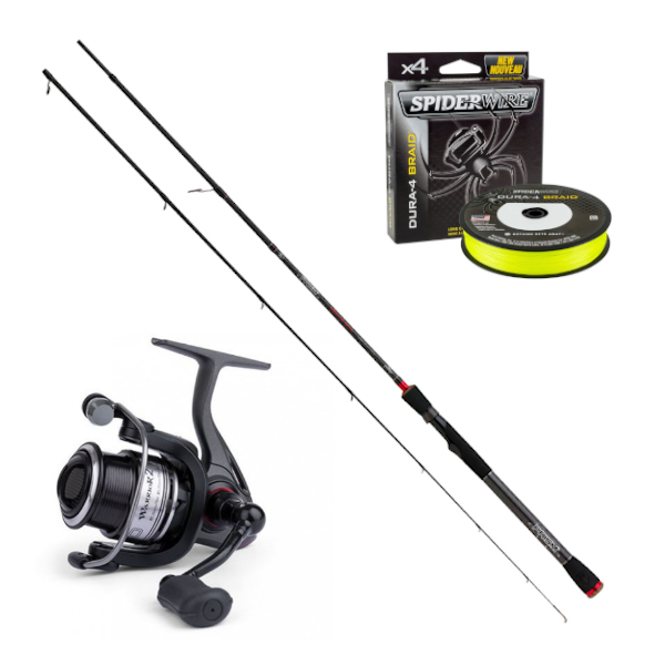 GRUPO TAYSON round 2 サルサ/メレンゲ　ボクシング Fox Rage Spin Set with Prism rod, Warrior 2 reel & Spiderwire!