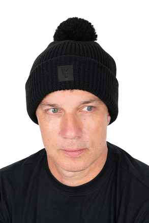 Fox Black HD Bobble Fishing Beanie