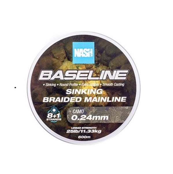 Nash TT Baseline Sinking Braid Camo Braided Line (1200m)