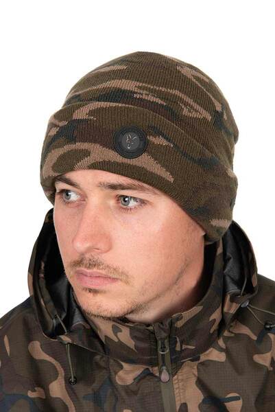 Fox Camo Sherpa Tec Beanie Fishing Hat