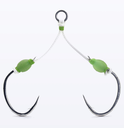 Mustad Slow Pitch Double Jigging Assist Rig Kunstaashaak 2/0 (2pcs)