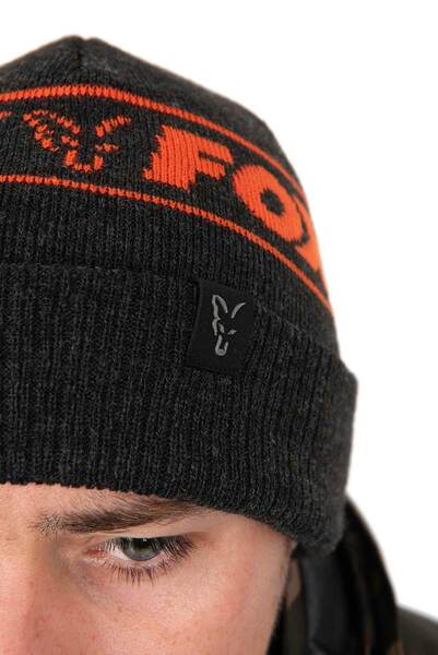 Fox Collection Beanie Fishing Hat - Black/Orange