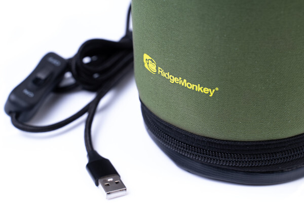 RidgeMonkey EcoPower USB Tapa para Bidones de Gas con Calefacción