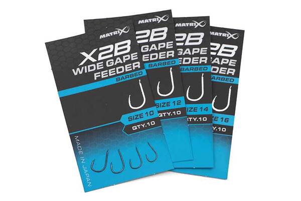 Matrix X2B Wide Gape Feeder Coarse Hooks (10 pieces)