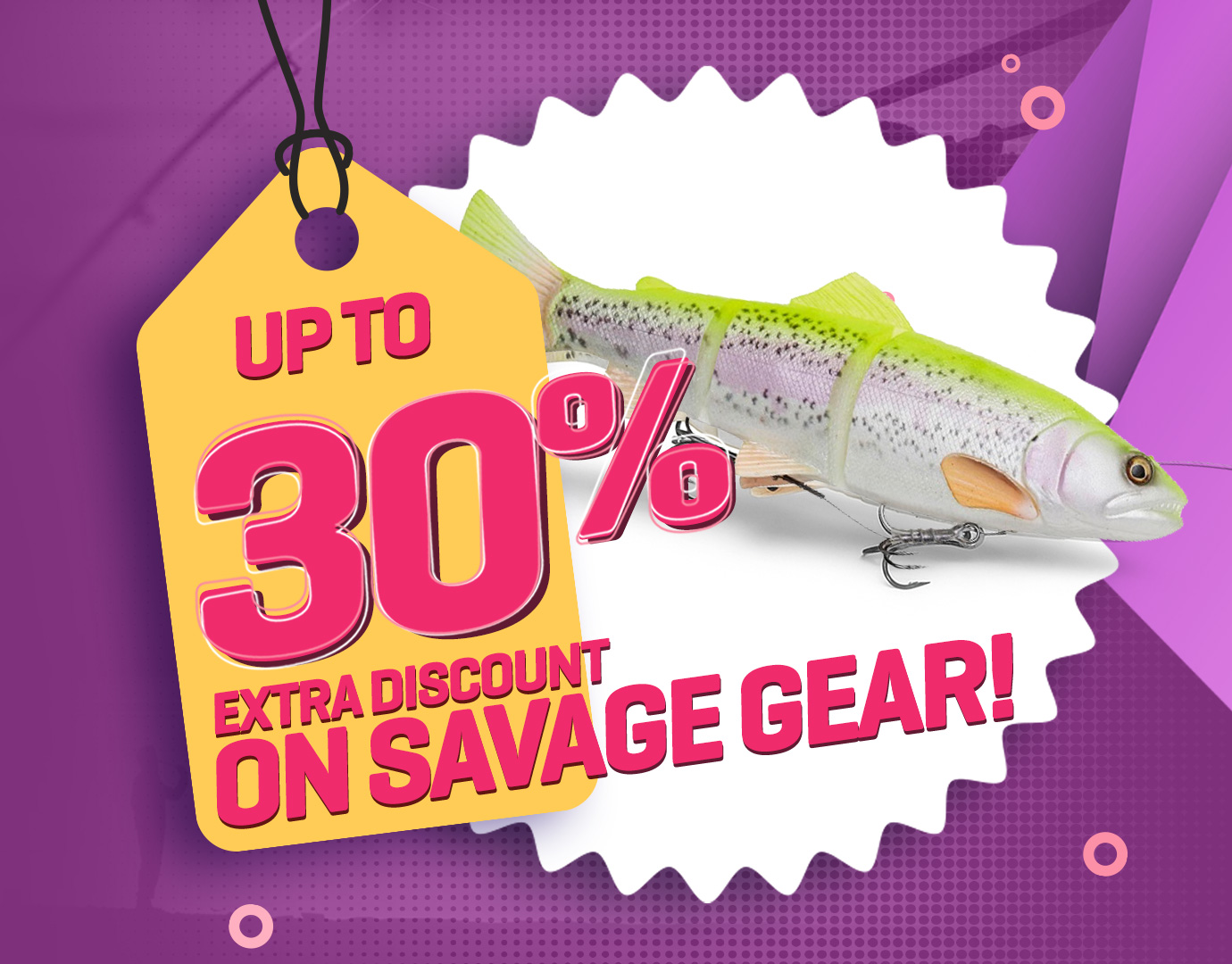 Subbanner: Tot 30% Savage gear (actieperioden 2025)
