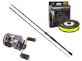 Heavy Cast Set mit Fox Rage Rute Shimano Rolle und Spiderwire