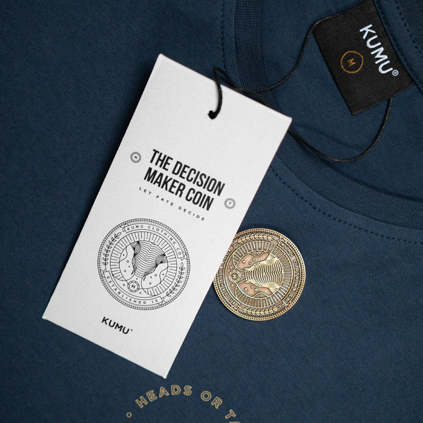 Kumu T-Shirt Heads Or Tails (Incl. Decision Maker Coin)