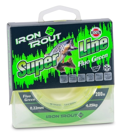 Iron Trout Super Line Fluo Green Nylon Lijn (200m)