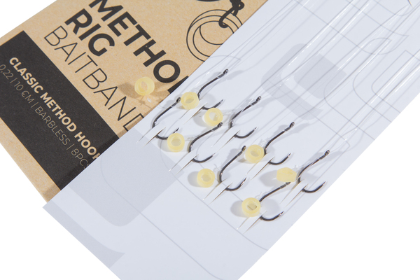 Ultimate Method Rig Barbless With Baitband 10cm 0.22mm (8 pieces)