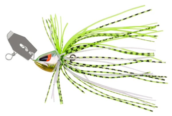 Zeck BA Chatter-Rushka Bladed Jig 15g (Loodvrij) - Chartreuse Party