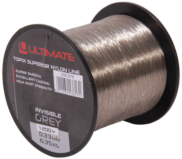 Ultimate Adventure Carp Set + Holdall - Ultimate Topix nylon invisible grey 1200m 0,33mm 6,35kg