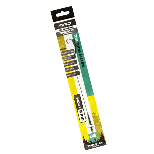 Carp Tacklebox, vollgepackt mit Karpfenzubehör von bekannten Top-Marken! - Mad Touchdown Withy Pool Rig