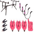 Ultimate E-Tension Pink Bite Alarm/Rodpod Set