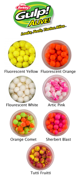 Berkley Gulp! Alive Floating Salmon Eggs Fluorescent Yellow (75st)