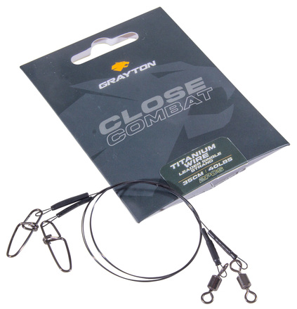 Grayton Close Combat Titanium Wire Leader Single Strand 35cm (2 Pieces)
