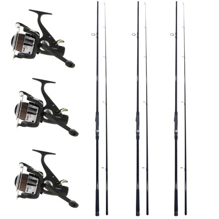 3x Catchmax Carper + 3x Catchmax 5000FR (Karperhengels + Vrijloopmolens)