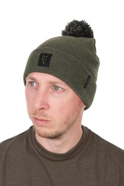 Fox Collection Bobble Hat Green/Black