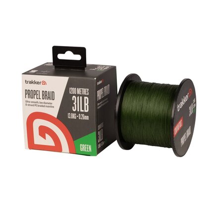 Trakker Propel Braid Green Carp Line 0.26mm 13.8kg (1200m)