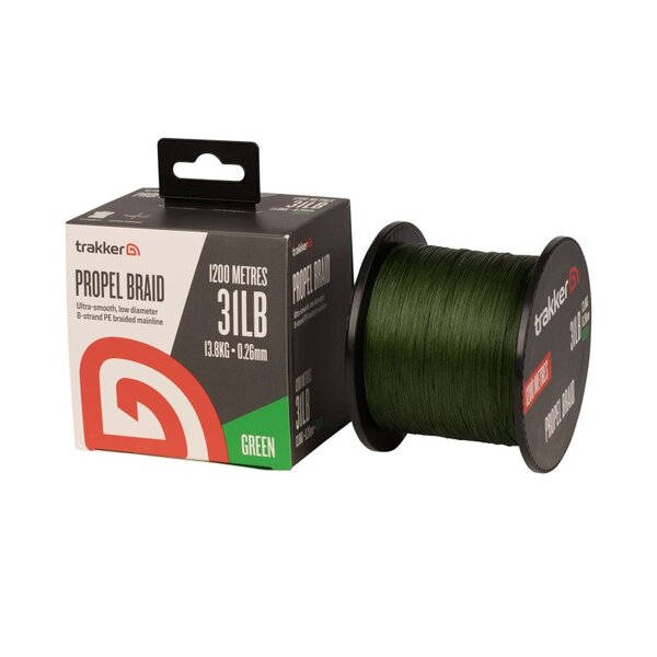 Trakker Propel Braid Green Carp Line 0.26mm 13.8kg (1200m)