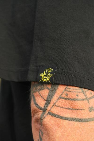 Black Cat Logo Black T-Shirt