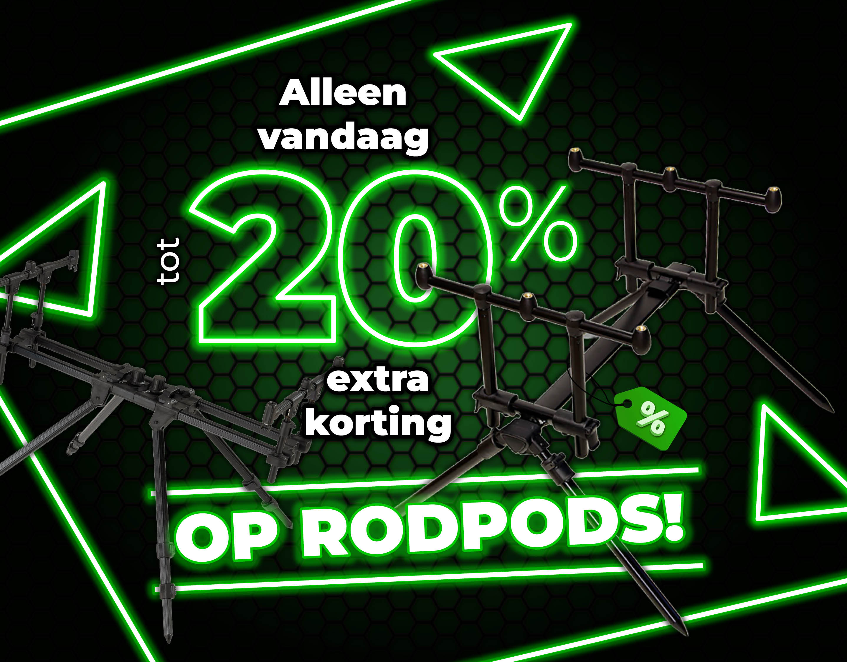 Subbanner: Tot 20% Rodpods (Groen)