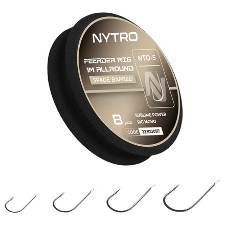 Nytro NTO5 Feeder Allround Ready Tied Rigs Witvis Onderlijn 100cm (8 Stuks)