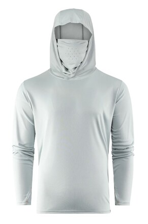 Grundéns Tough Sun Masked Hoodie UPF 50 Iceberg