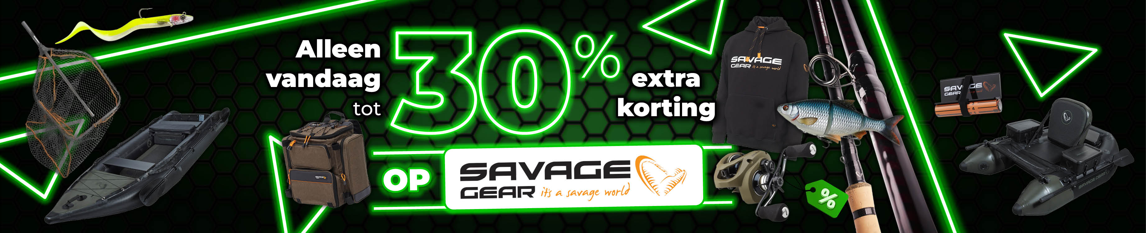 Topbanner: Tot 30% Savage gear (Groen)