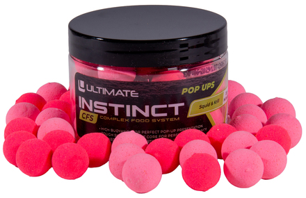 Ultimate Instinct CFS Fluo & Washed Out Mix Pop Ups 15mm Squid & Krill (50g)