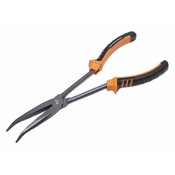 Savage Gear MP Long Bend Nose Pliers – 28cm, Orange, Carbon Steel – For Pike, Cod, Zander, Sea Fishing (SVS71900)