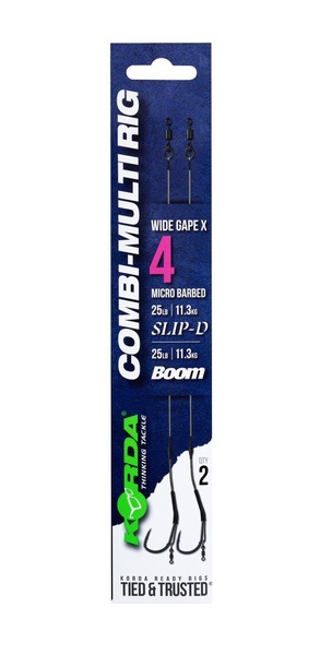 Bas de ligne Combi Multi Rig Wide Gape X Korda 25lb (2 pièces)