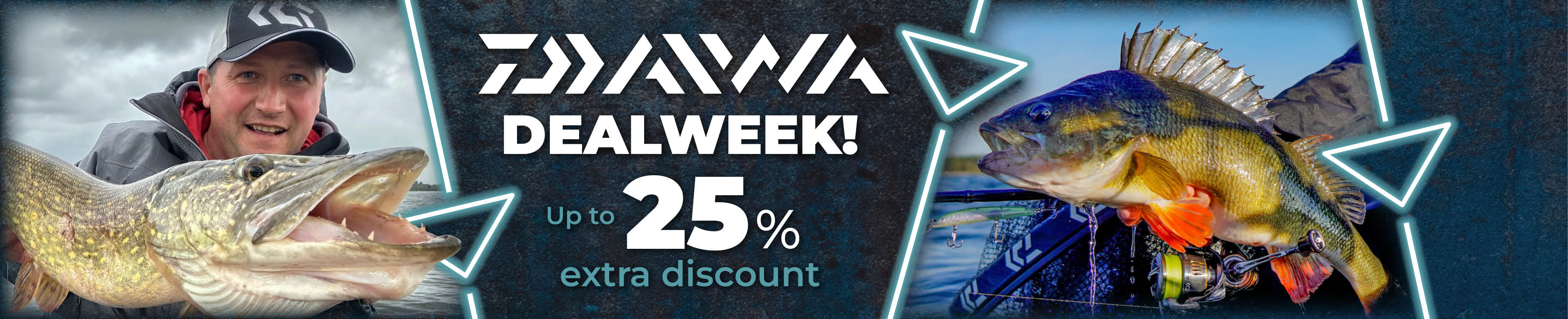 Weekactie: Topbanner: Tot 25% Daiwa
