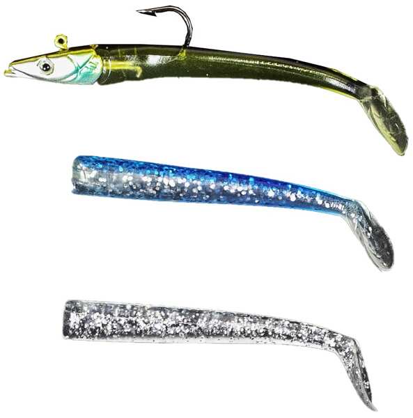 Lion Sports Acis Sandeel Mixed Shad 12cm (21g) - Shiny/Blue/Silver