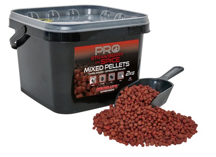 Starbaits ProBiotic Pro Strawberry Spice Pellets Mixed 2kg Feed Pellets