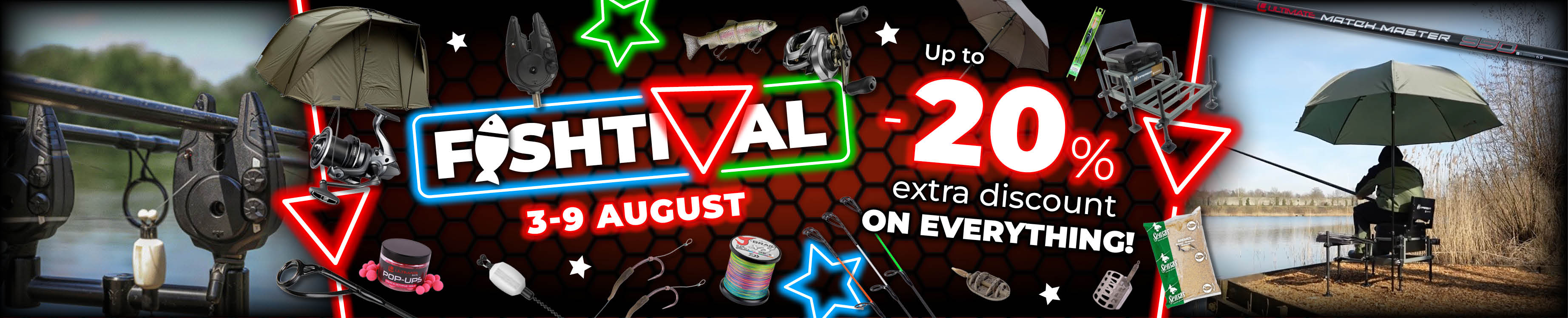 Topbanner: Tot 20% Alle Deals (actieperioden-Fishtival 2026)
