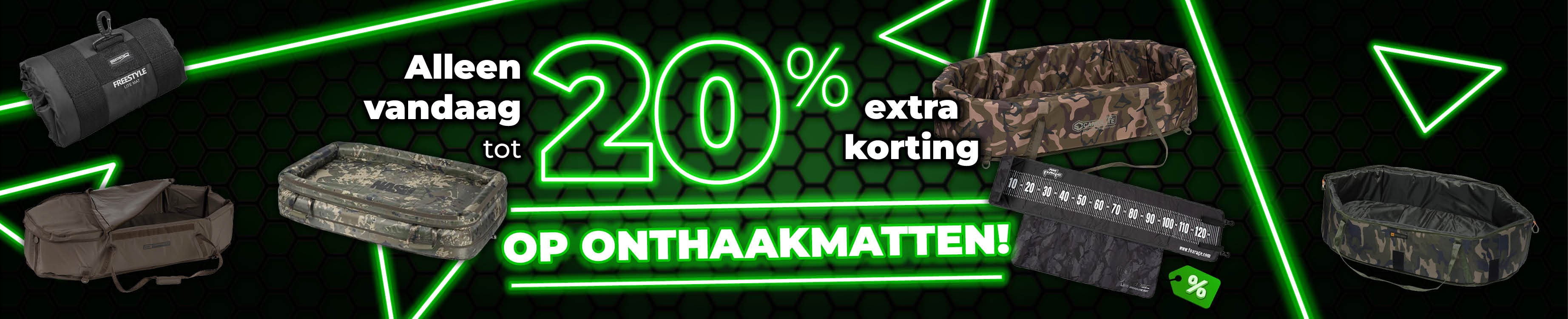 Topbanner: Tot 20% Onthaakmatten (Groen)