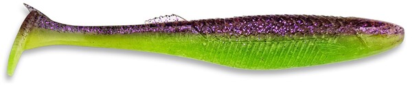 Rapala Crushcity The Kickman 2.5 Shad 6.3cm (2g) (9 Pieces) - Purple Chartreuse