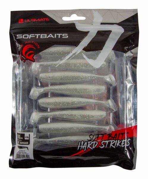 Ultimate EZ Shad 10cm (8 Stuks) - Pearl Pepper