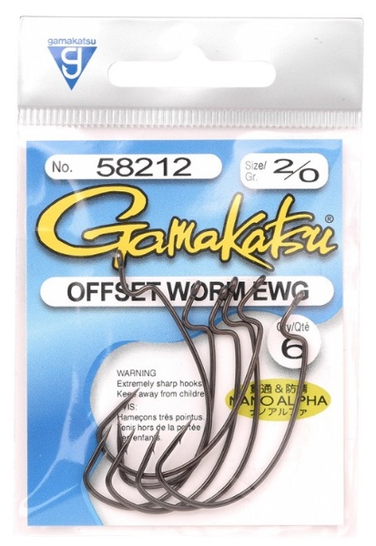 Haczyki Gamakatsu Worm Offset Nano Alpha - #2/0